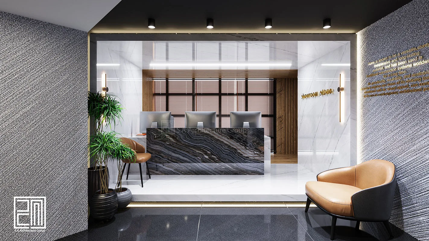 Design of sales office and stone showroom (2)